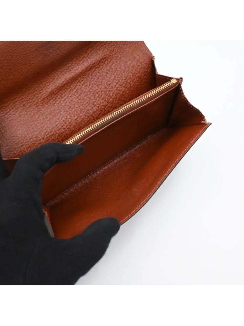 Louis Vuitton Monogram Portefeuille Sarah Wallet Brown